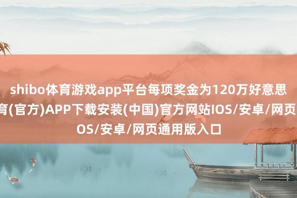 shibo体育游戏app平台每项奖金为120万好意思元-世博体育(官方)APP下载安装(中国)官方网站IOS/安卓/网页通用版入口