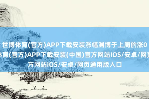 世博体育(官方)APP下载安装涨幅渊博于上周的涨0.61%-世博体育(官方)APP下载安装(中国)官方网站IOS/安卓/网页通用版入口