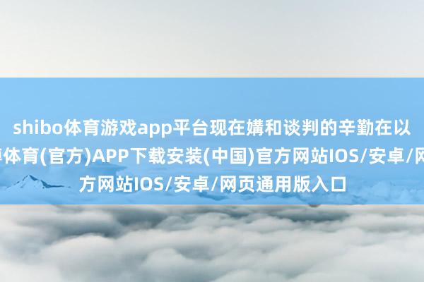 shibo体育游戏app平台现在媾和谈判的辛勤在以色列方面-世博体育(官方)APP下载安装(中国)官方网站IOS/安卓/网页通用版入口