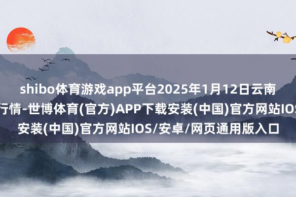 shibo体育游戏app平台2025年1月12日云南华潮实业有限公司价钱行情-世博体育(官方)APP下载安装(中国)官方网站IOS/安卓/网页通用版入口