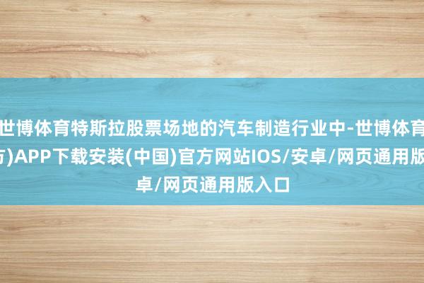世博体育特斯拉股票场地的汽车制造行业中-世博体育(官方)APP下载安装(中国)官方网站IOS/安卓/网页通用版入口