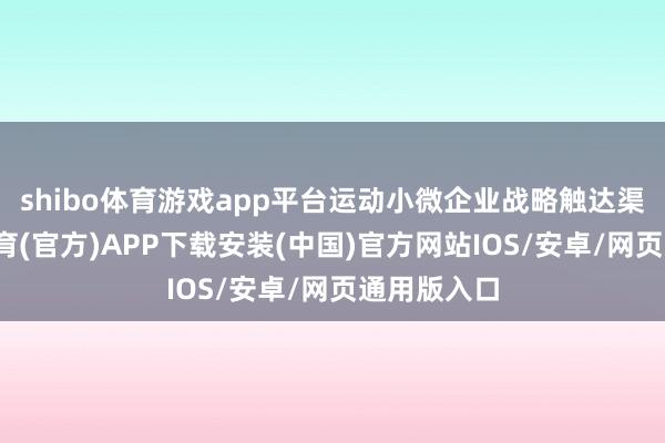 shibo体育游戏app平台运动小微企业战略触达渠谈-世博体育(官方)APP下载安装(中国)官方网站IOS/安卓/网页通用版入口