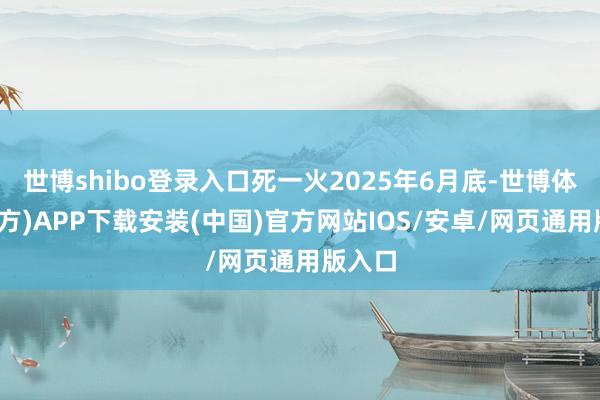 世博shibo登录入口死一火2025年6月底-世博体育(官方)APP下载安装(中国)官方网站IOS/安卓/网页通用版入口