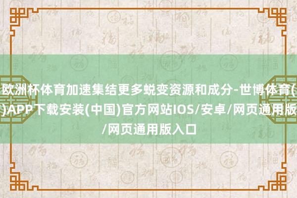 欧洲杯体育加速集结更多蜕变资源和成分-世博体育(官方)APP下载安装(中国)官方网站IOS/安卓/网页通用版入口