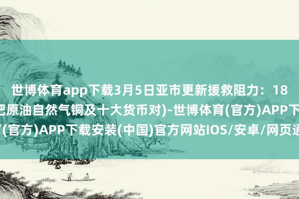 世博体育app下载3月5日亚市更新援救阻力：18品种援救阻力(金银铂钯原油自然气铜及十大货币对)-世博体育(官方)APP下载安装(中国)官方网站IOS/安卓/网页通用版入口
